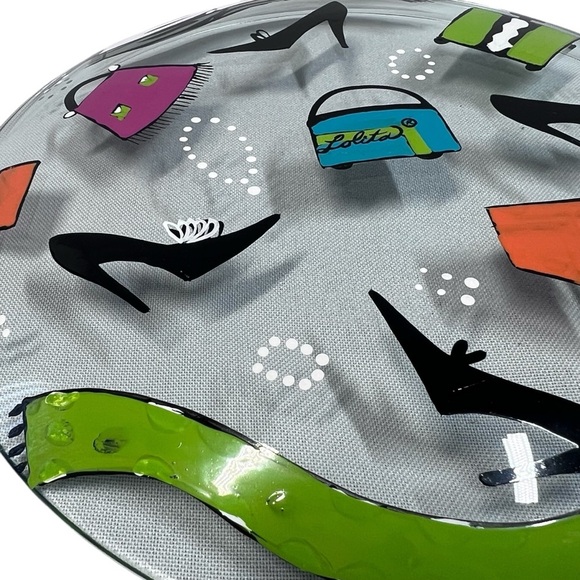 LOLITA Shopping Spree Collection Hand-painted Glass Fashion Plate 8" X 8" - Picture 11 of 15